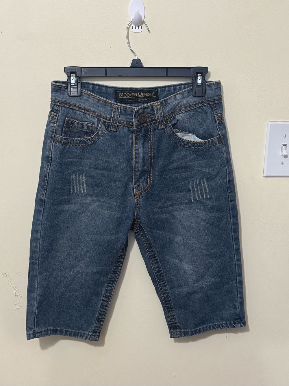 Brooklyn Laundry Men’s Blue Washed Denim Jean Shorts